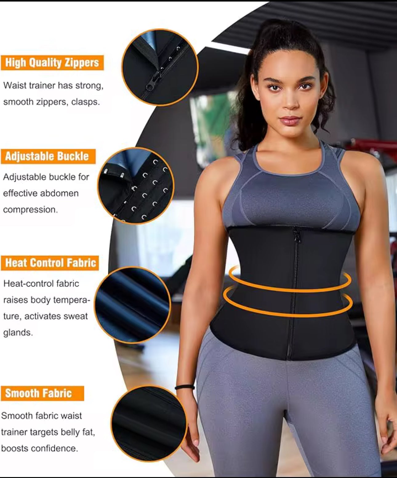 Women workout sweating waistrainer